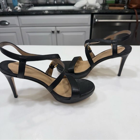 Lauren Ralph Lauren Kerri Leather Strappy Sandals Shoes Black Size 8 New $175 - Picture 12 of 13